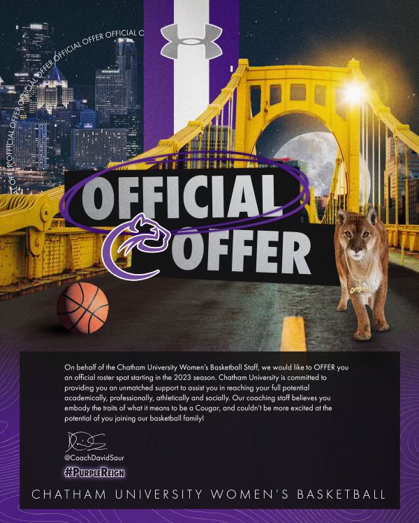 Blessed to receive my first Official Offer from <a href="/chathamwbb/">Chatham Women’s Basketball</a>