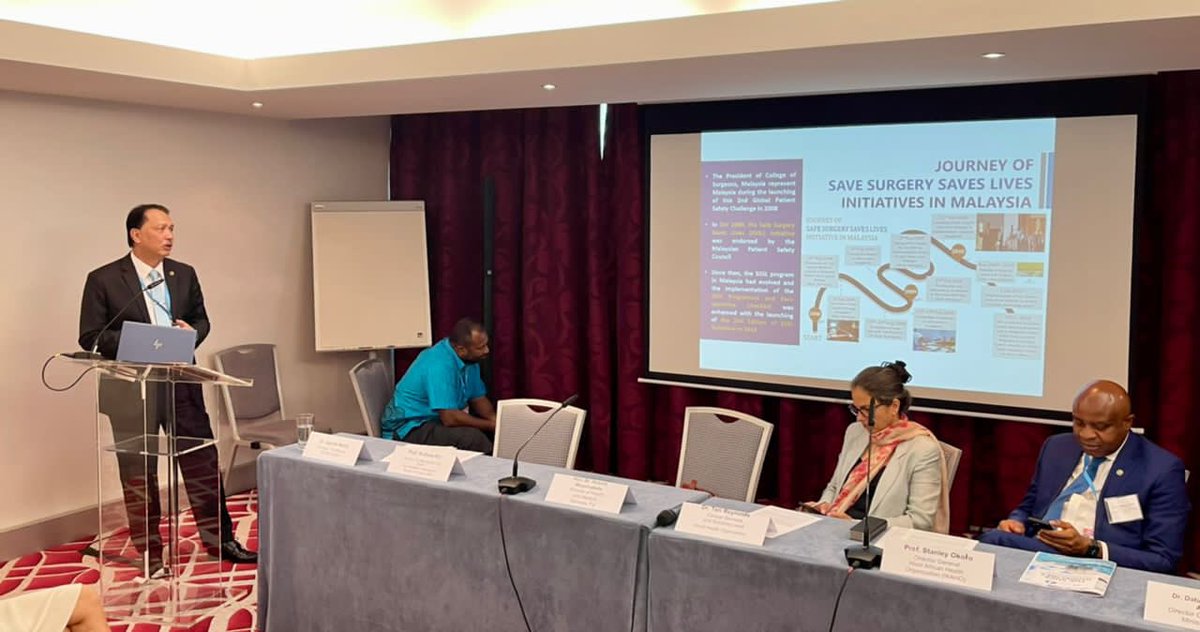 DGHisham's tweet photo. At the 75th World Health Assembly side event by G4 Alliance &amp; International Society of Surgery today, Malaysia had the opportunity to share our experience in improving the safety of surgical, obstetric, trauma &amp; anaesthesia care based on international standards &amp; guidelines https://t.co/ic5AaPfDwJ