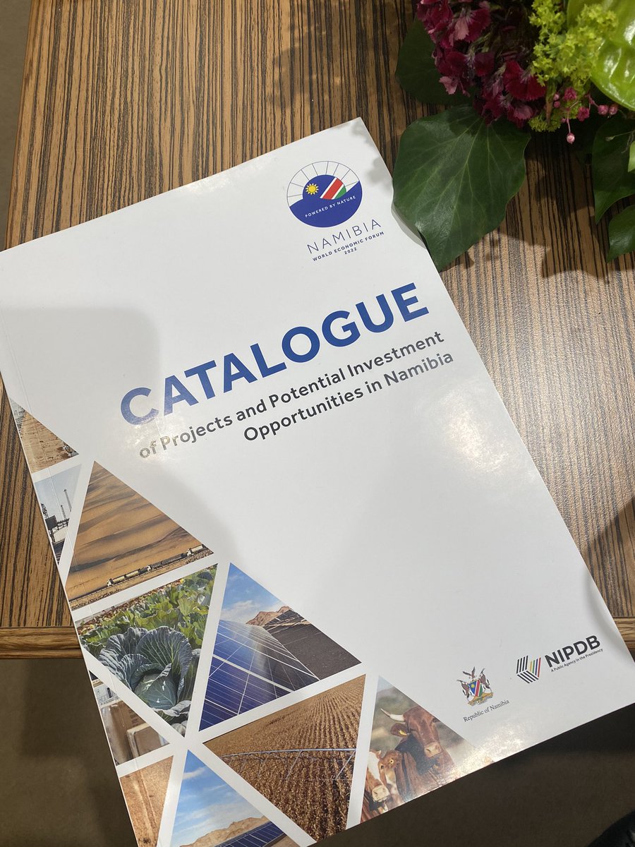 FarajaNyalandu's tweet photo. Luck is opportunity meeting preparation, they say.
I went by #NamibiaHouse today to learn how their Public Private Partnerships work especially in attracting investments in the country.
This catalogue is a strategic snapshot of the country.
Something to learn.
#WEF22 https://t.co/nicICGjI7R