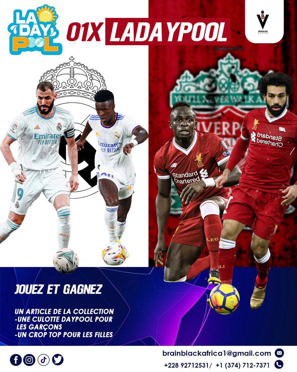 Ladaypool2's tweet photo. FAIS UN PRONOSTIC SOUS CE POST SUR LA GRANDE FINALE DU 28/05 POUR GAGNER UN ARTICLE LADAYPOOL_TOGO
#ZERO_MISE_AU_DEPART
#DPTOGO
#LADAYPOOLTOGO
#CHAMPION_S_LEAGUE 
@Actu_228 @228togoviwo @228Events @LaTeam228 https://t.co/auO1Y9mxOD