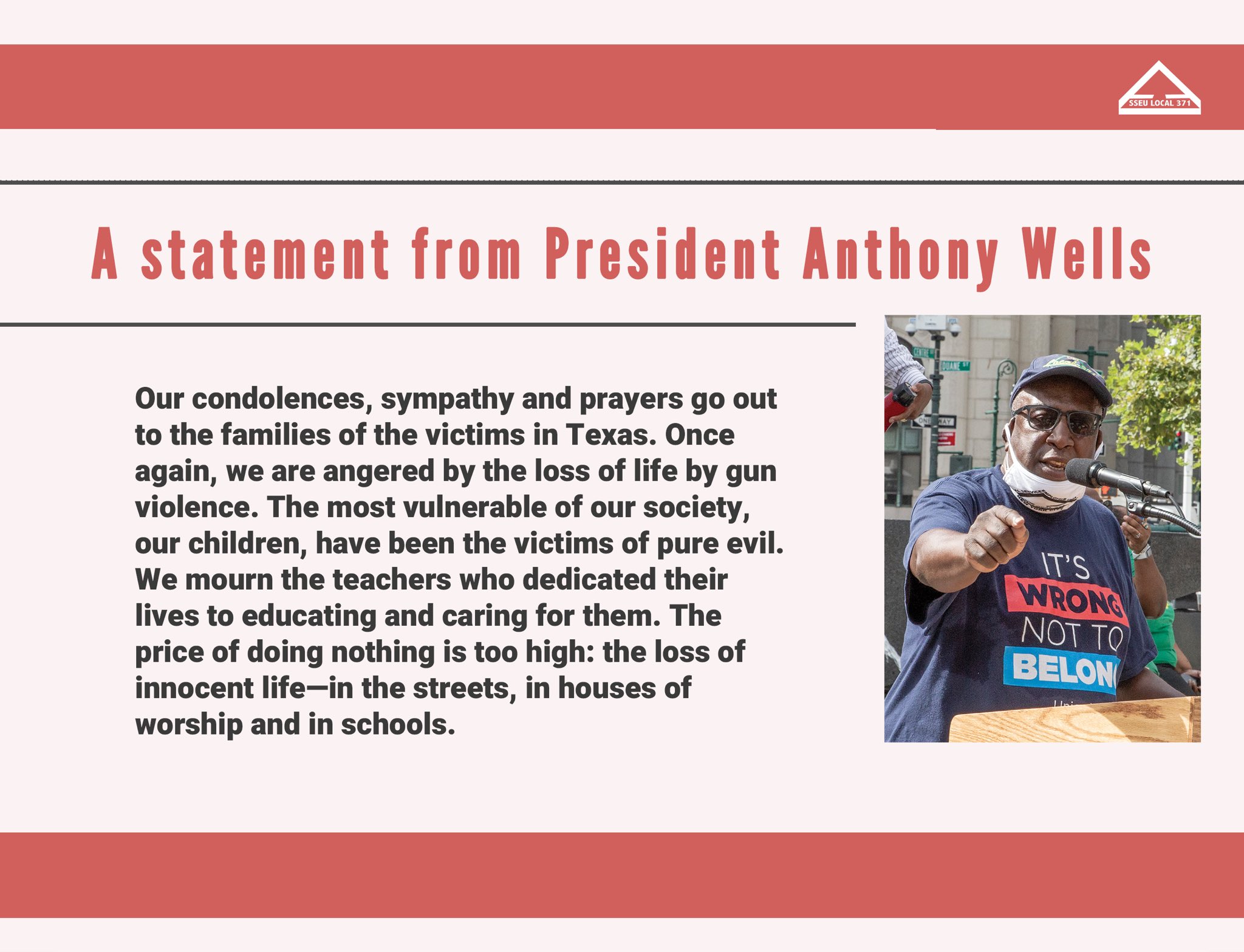 SSEU Local 371 On Twitter Please Read The Following Message From SSEU Local 371 President 