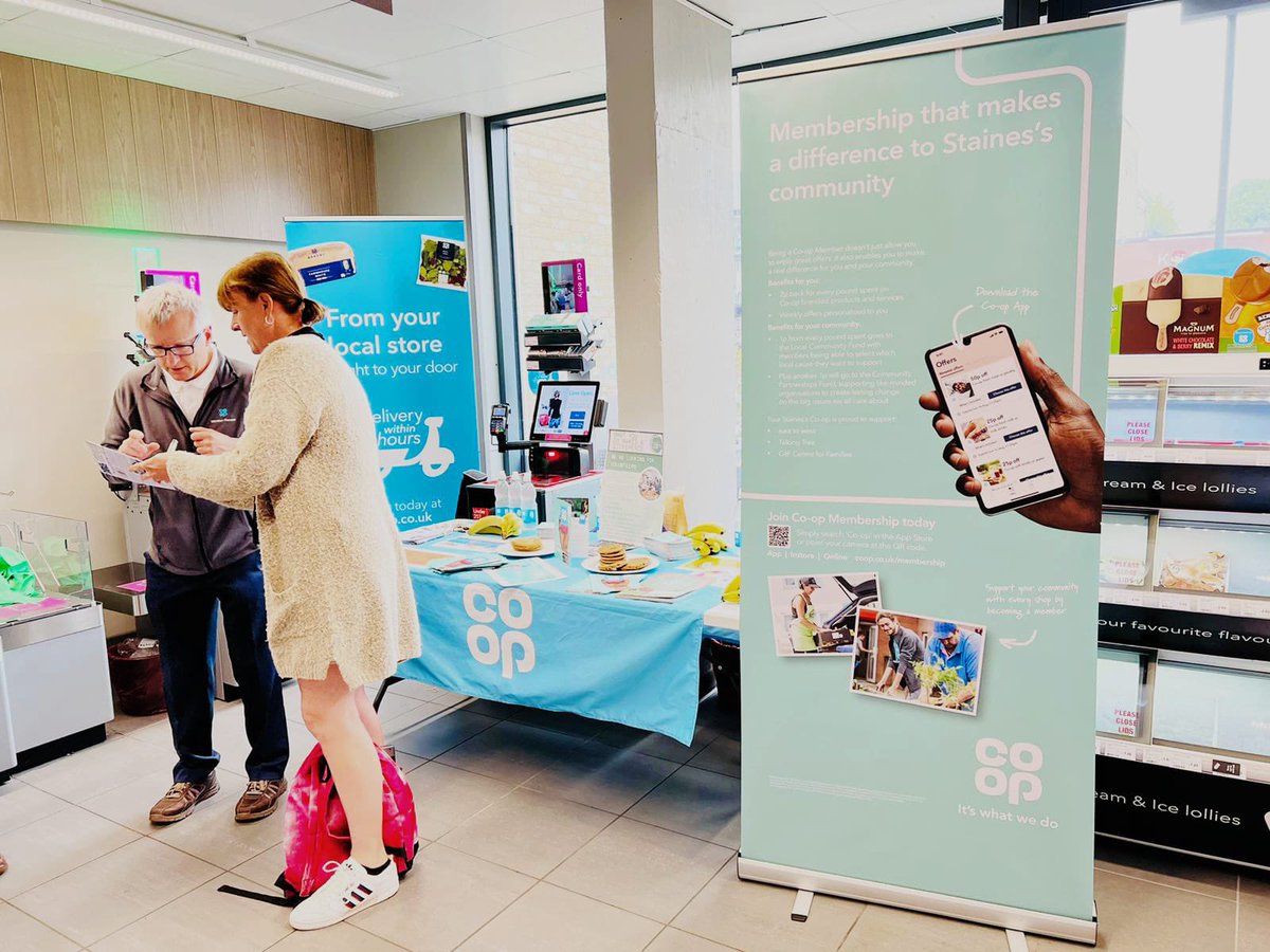A fantastic afternoon spent in <a href="/coopuk/">Co-op</a> #Staines promoting our great #membership and sharing the amazing contribution our #localcauses <a href="/east_towest/">east to west</a> , #TalkingTree and #C4F #Feltham make to our community! <a href="/stejohcon/">Steve Constable</a> 

 #ItsWhatWeDo #BeingCoop #MemberPioneer