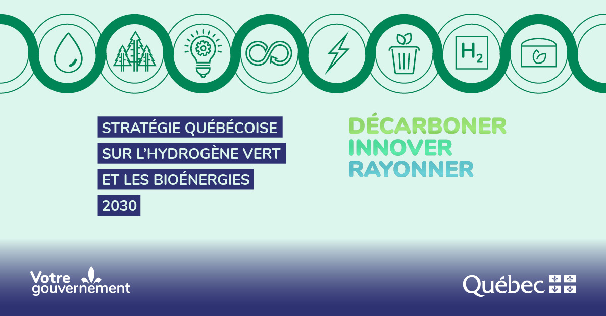 mrnfqc's tweet photo. Communiqué - Le gouvernement du Québec dévoile la Stratégie québécoise sur l’hydrogène vert et les bioénergies : décarboner, innover et rayonner
Pour plus de détails ➡️https://t.co/oO9zrETAQj https://t.co/lJ23nIxj3s