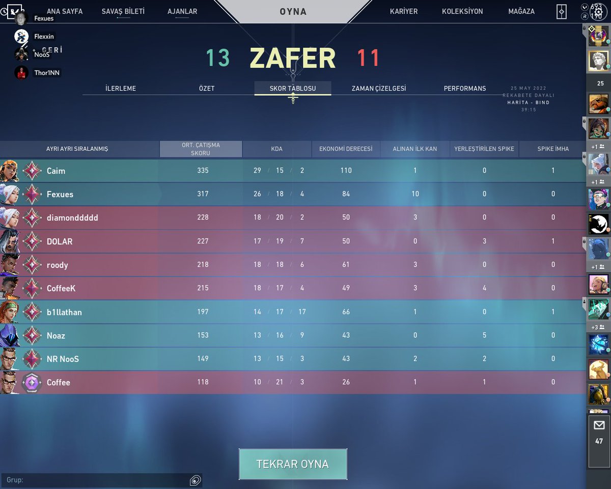 mükemmel duom ile win @noosVL xD