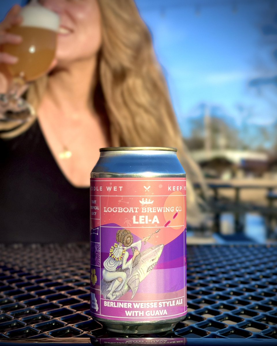 Lei-A is soaring into summer break with us! We brewed an extra batch of this juicy, tart, and extremely crushable Berliner Weisse with guava just to help us jump start the season. Come grab a six pack or growler while you still can  👸 💫 🦈