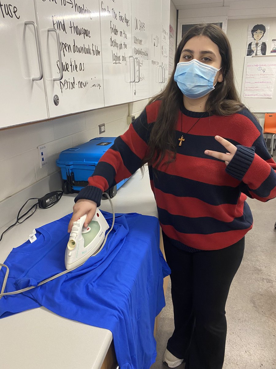 STEAM Ss took the sticker challenge to a new level. They designed, cut, and ironed on these stickers onto shirts. Thanks for t-shirts <a href="/MsKuhlmann/">MsKuhlmann</a>!   #hereatGemini