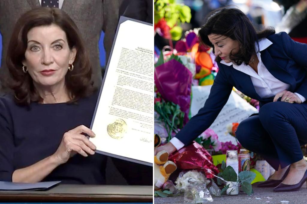 nypost's tweet photo. After Buffalo and Texas shootings, Kathy Hochul pushes for ban on AR-15 sales for people under 21 https://t.co/zz4PXVkxK4 https://t.co/d3FoFUSAJF