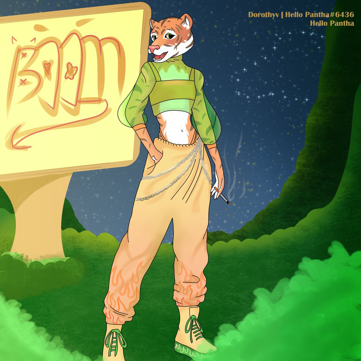 Pete_Crowhurst's tweet photo. Hello, I present to you my art for the project @HelloPantha. My character is very bright, bold, she is a thunderstorm of the streets, and the first at all parties. I worked on this art for more than two days. Please rate me. 😍

@SOLHUSTLER @jclgalang @HelloPantha #HelloPantha https://t.co/1RfjMIjSa2