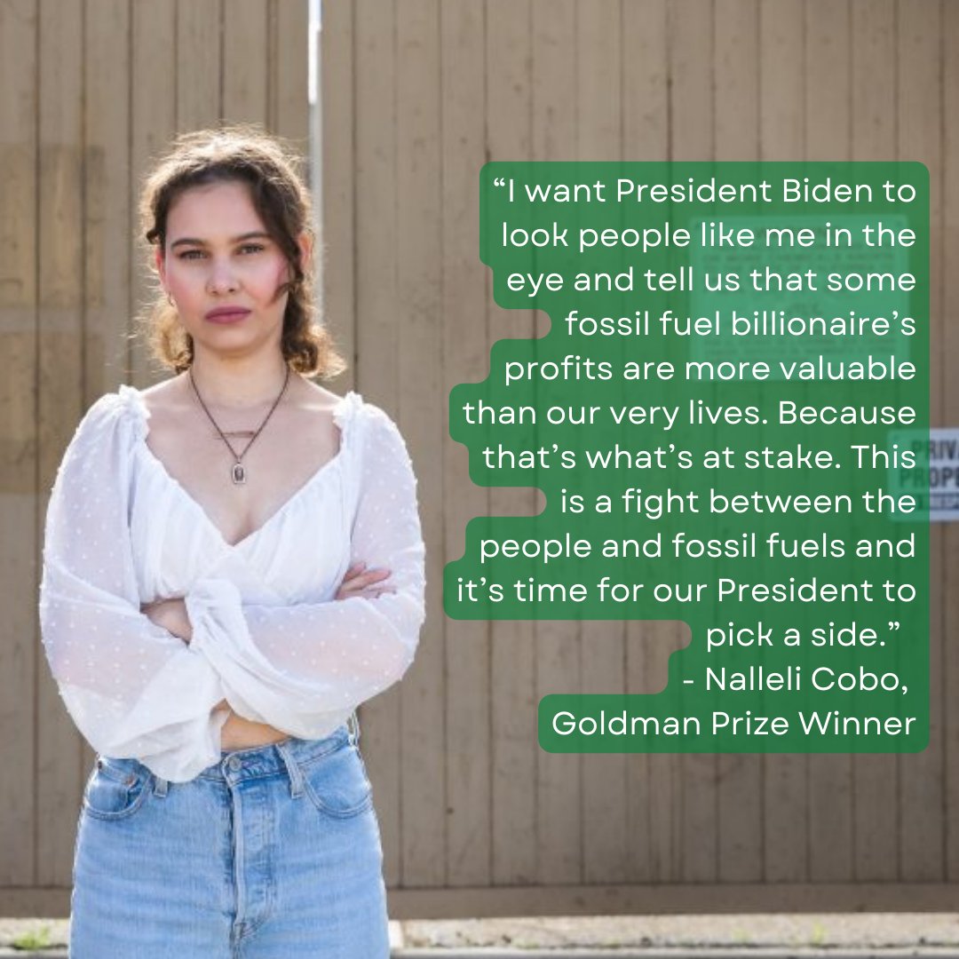 FightFossils's tweet photo. It's amazing to see @NalleliCobo's organizing to end toxic oil drilling in Los Angeles - America’s largest urban oil field - being recognized with the @goldmanprize. 🏆

Thank you for your visionary leadership! We are with you in this fight. #PeoplevsFossilFuels https://t.co/fWuGxmpQ5Z