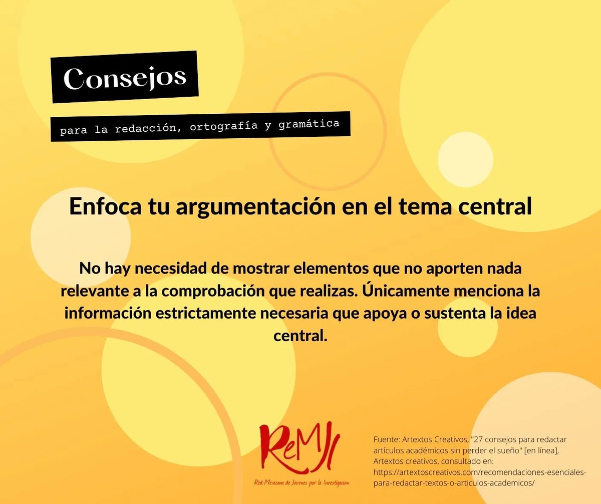 ReMJI_mx's tweet photo. Tips ReMJI 📖 #ConsejosDeRedacción https://t.co/AUyKQw1i1I