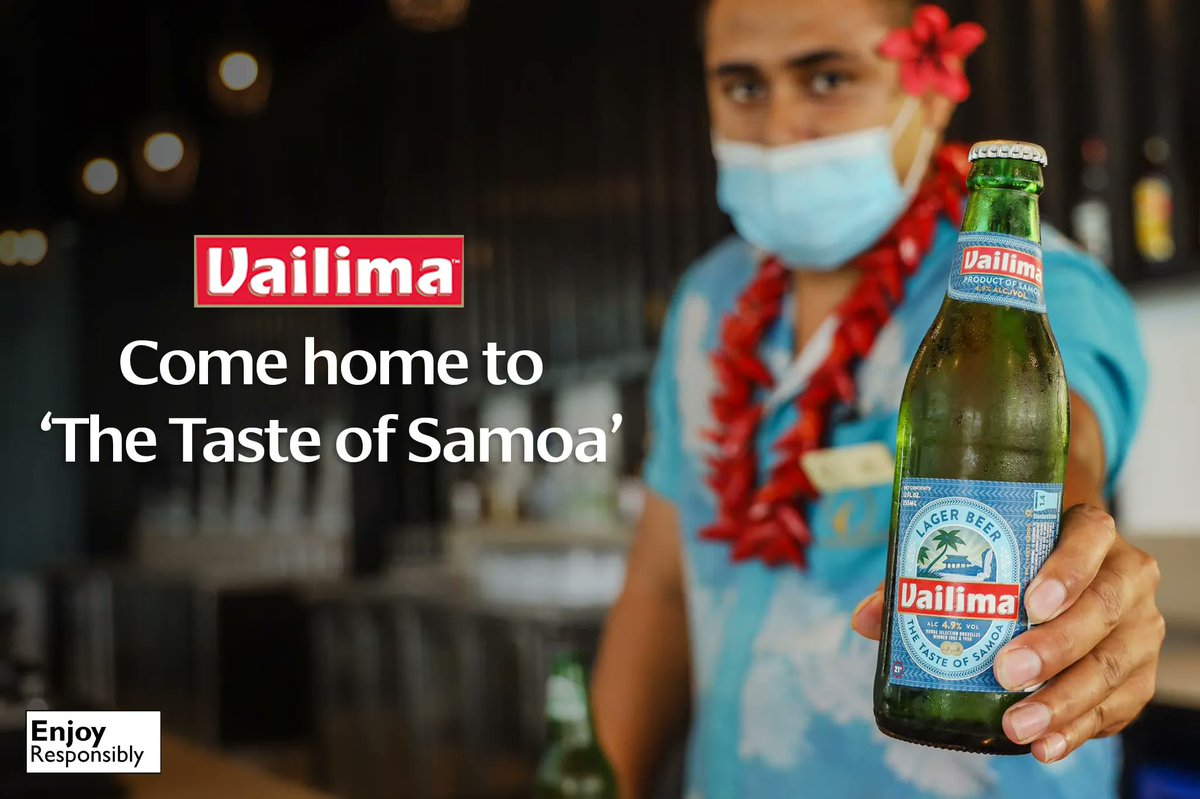 VailimaOfficial's tweet photo. 😎As we countdown to August when borders will finally be opened, we'll be right here to welcome you all home. 🤝

#Vailima #TheTasteOfSamoa https://t.co/JzFbQnasns