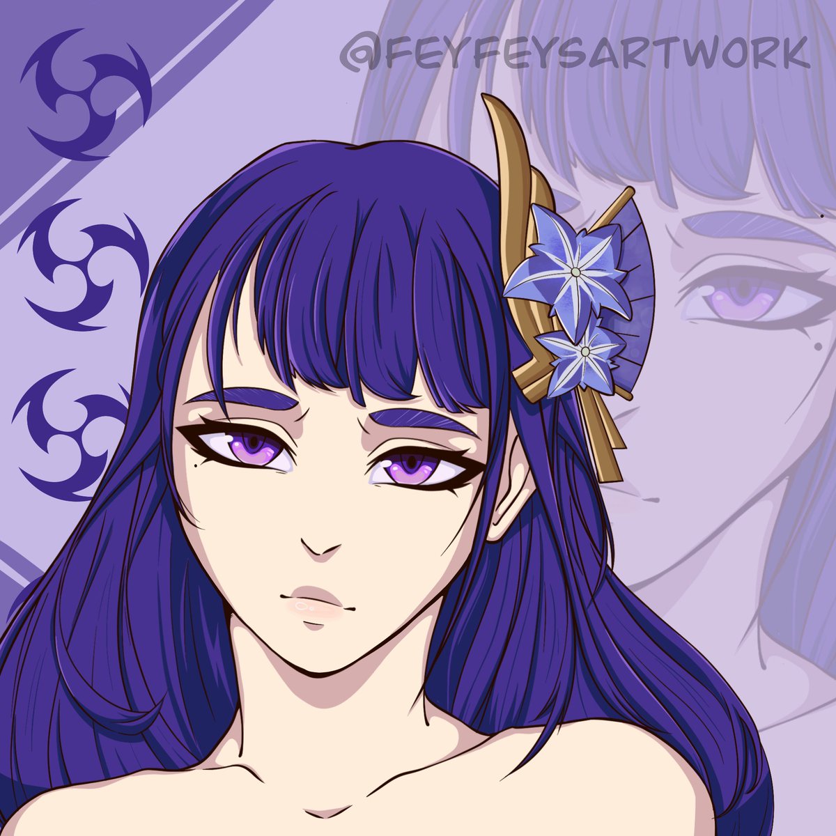 feyfeysart's tweet photo. 1 Raiden Shogun for your pfps ^^ 
#GenshinImpact #RaidenShogun #digitalart #commissionsopen @rukicommiss_RT @cmsn_ART https://t.co/DEmZGVKQhX