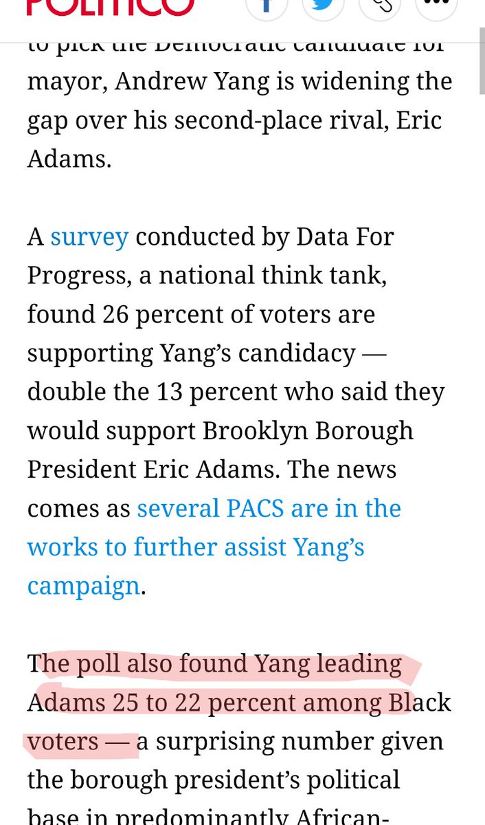 QueensCand's tweet photo. @JuliaCarmel__ Data for progress is a super accurate source of information. They called it in 2021. Yang beating Eric Adams for the black vote... Super accurate. https://t.co/Iu8MiZuQtq