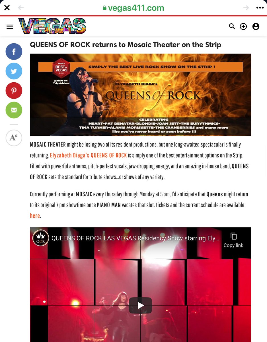 Thank you #samnovak @vegas411 <a href="/ElyzabethDiaga/">Elyzabeth Diaga</a> #queensofrock #lasvegasshow