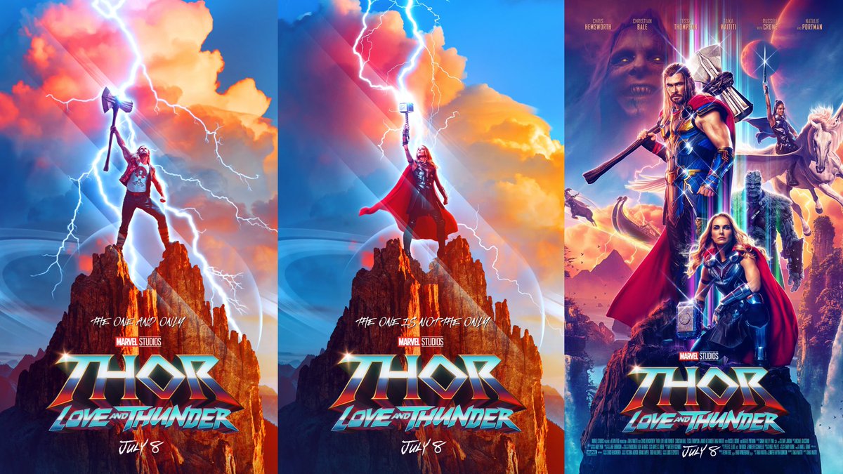 RT @lovethundernews: All of the Thor: Love and Thunder posters so far https://t.co/PYnIfHnfup