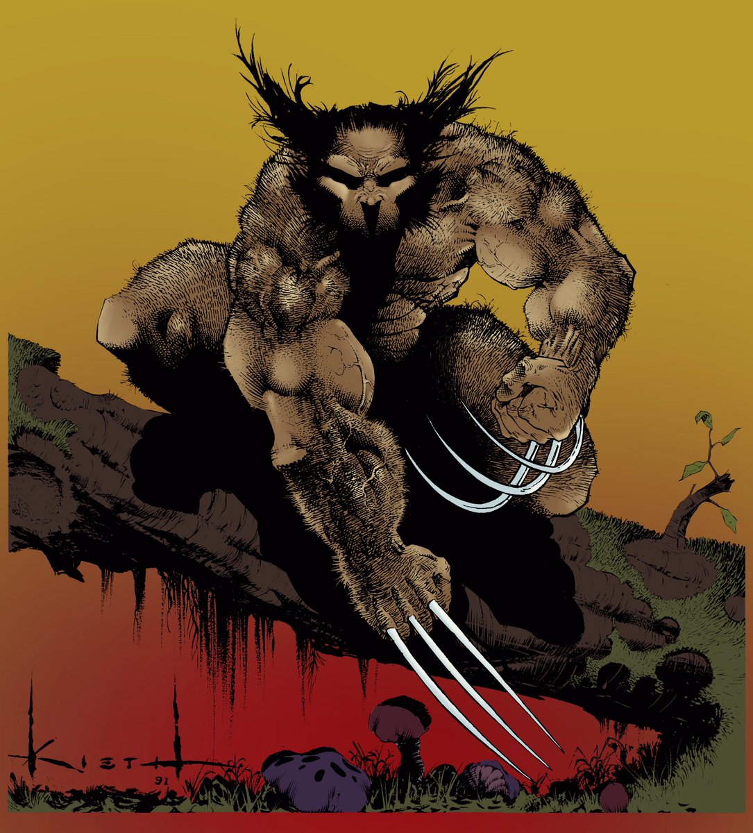 ACharisPollard's tweet photo. Colored this Sam Keith Wolverine for the latest #ColorJam. Tried to keep it simple with this one - and avoid the muddy blues I sometimes end up with too.
#Wolverine #ColorJams #ColoristJam @ColorJams https://t.co/5FdCeMASSH