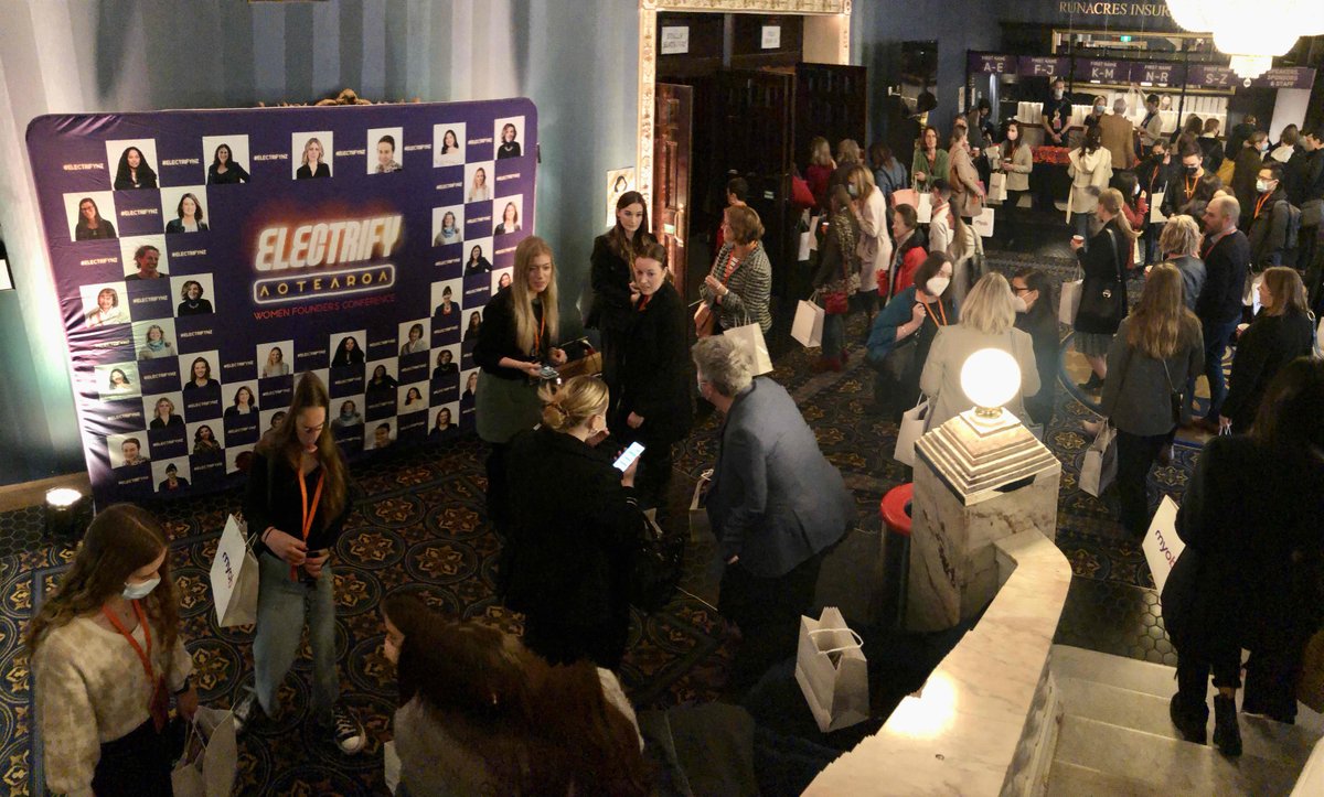 MnstryofAwsm's tweet photo. Happening now! NZ founders, investors, government and startup enablers are powering up together in Ōtautahi at #ElectrifyAotearoa. Follow us for event updates at New Zealand’s first-ever woman startup founder summit. #ElectrifyNZ #womenfounders #womenintech https://t.co/Hz6m29mOmJ
