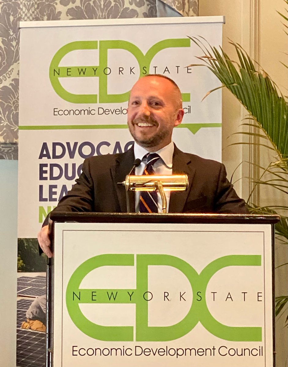 NYSDEC's tweet photo. This afternoon, @BasilSeggos joined @NYSERDA @Doreen_M_Harris and @NYPA @EmpireStateDev at the @NYSEDC Annual Meeting on New York’s climate actions and environmental accomplishments, highlighting collaboration with businesses and industry to advance our economy for the future. https://t.co/EiXqxCjjbG