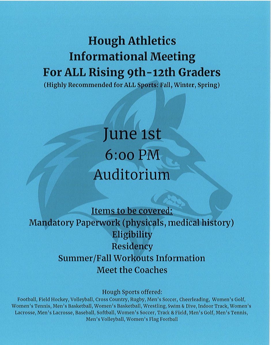 Hough HS Athletics (@houghathletics) on Twitter photo 