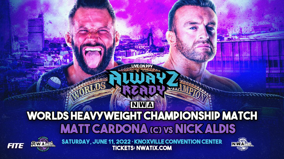 TheMattCardona's tweet photo. The biggest match in @nwa history! Cardona vs. @RealNickAldis! #AlwayzReady https://t.co/ZK3Pe5hIFm
