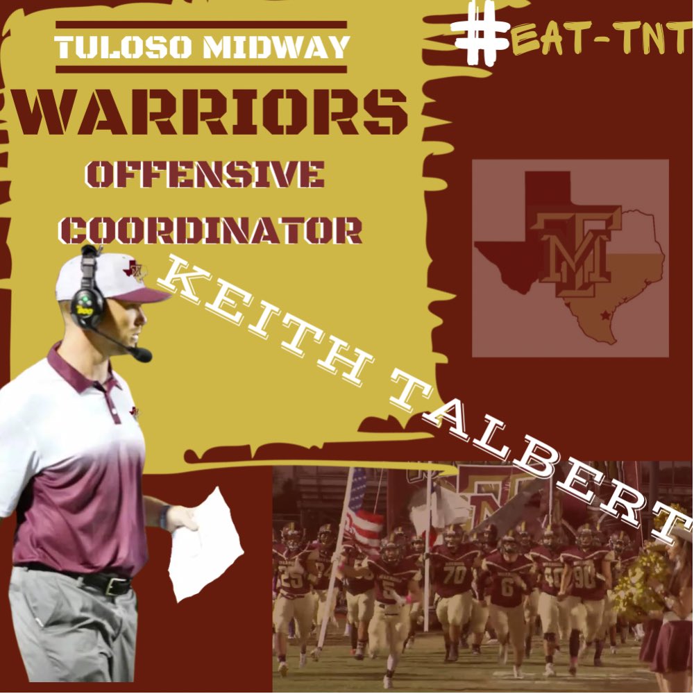 tuloso_midwayhs's tweet photo. Welcome our new Offensive Coordinator Coach Keith Talbert!
#TMNation!! https://t.co/XnOBVxj3Ev