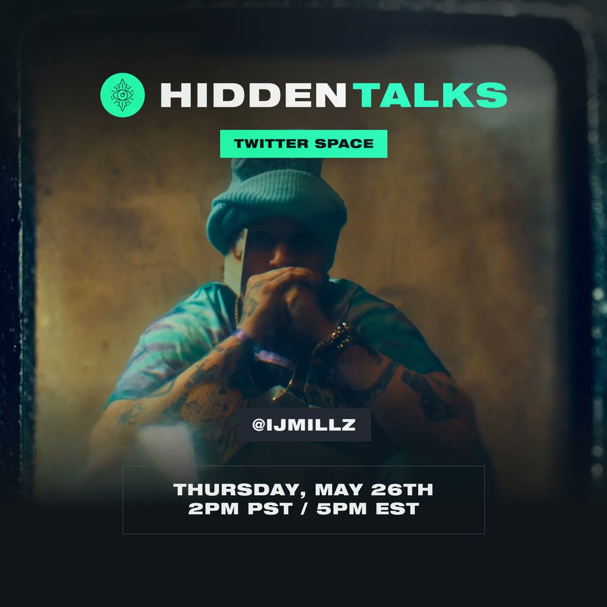hiddensociety's tweet photo. For tomorrow's #HiddenTalks, we'll be joined by @iJmillz!

Tune in to hear Joey's story of how he turned his entire life around through a camera lens.

We'll be live tomorrow, Thursday May 26th at 2pm PST / 5pm EST. Set a reminder! 👇

 https://t.co/3QeRqARQJI https://t.co/WuOF4v1WGZ