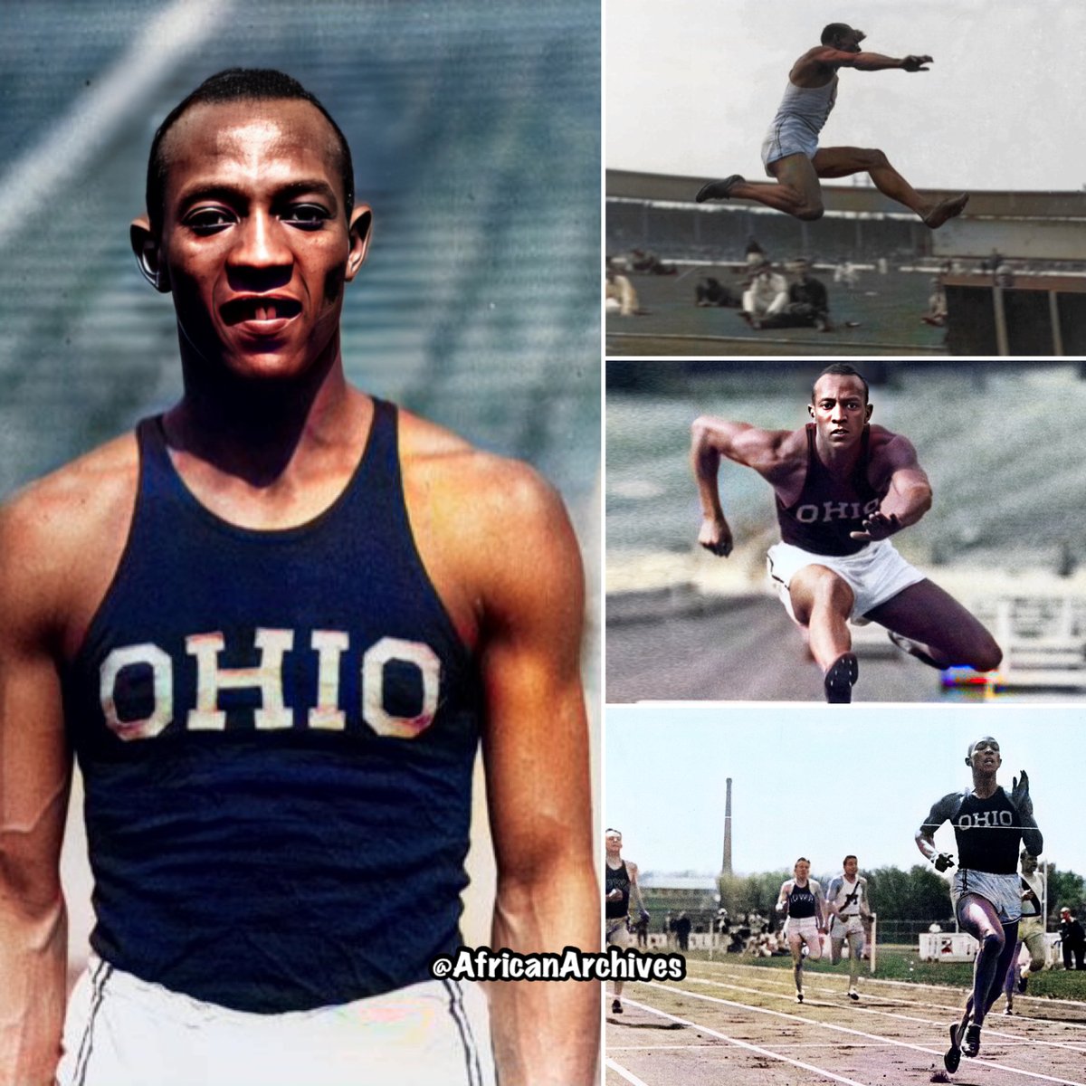 AfricanArchives's tweet photo. 85 years ago today, on May 25th 1935, Jesse Owens broke 5 world records all within 45 minutes, with an injury, at the Big Ten Championships. https://t.co/bV3KvVcfsk