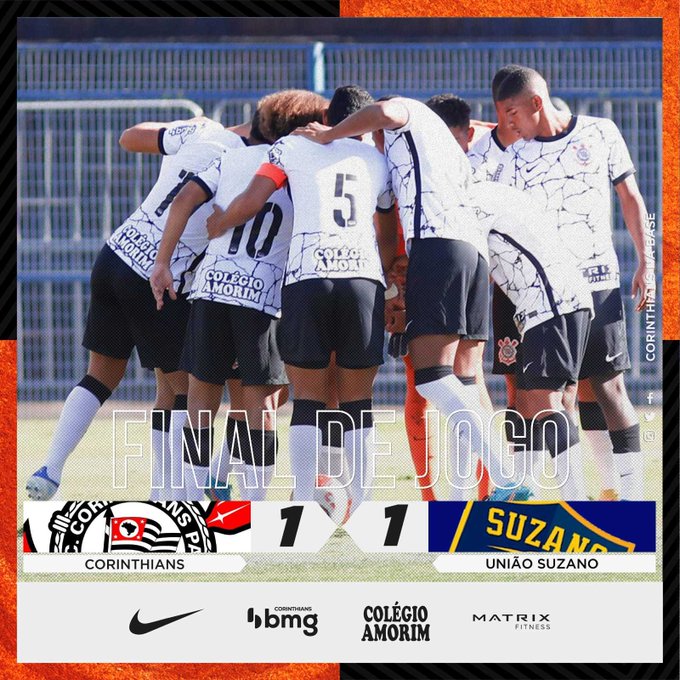 Corinthians fica no empate com o União Suzano pelo Paulista Sub-20
