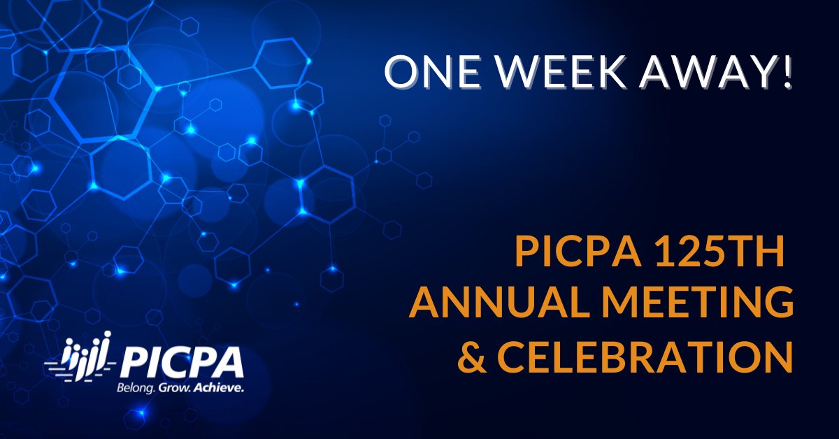 the_picpa's tweet photo. Pennsylvania CPAs: The PICPA's 125th Annual Meeting and Celebration is just one week away! Don't miss your chance to learn valuable strategies and emerging technologies to take on the challenges of the future. Register now to save your spot! https://t.co/g1mzdNeBgS https://t.co/3ln9l9huKg