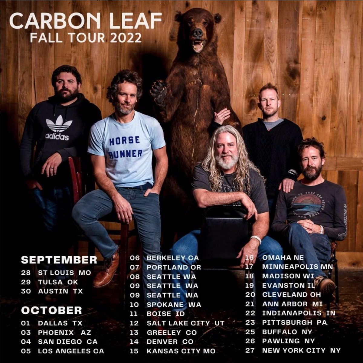 <a href="/carbonleaf/">Carbon Leaf</a> fall tour dates for September and October have dropped, and tickets are on sale NOW at carbonleaf.com!