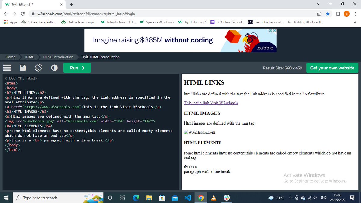 SomadinaAmaka's tweet image. Day 2 of the coding challenge. I know this is the beginning but I'm excited
#100DaysOfCode #Day2OfCode #HTML #CodingChallenge #SheCodeAfrica #100DaysOfCodingChallenge