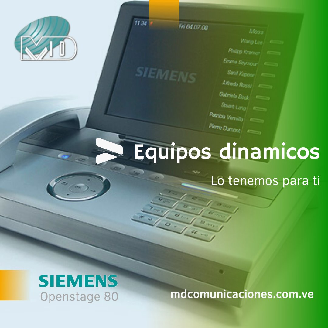 MD_comunica's tweet photo. Siemens Openstage 80
Teléfono SIP libre
Gran pantalla inclinable de 8 líneas de 320 x 240 píxeles
2 puertos Ethernet
Toma casco RJ45
Interfaz para sincronización con PDA's y teléfonos móviles y bluetooth 
Toda la información del producto en nuestra web
#telefonoip #voip #siemens https://t.co/mZyZ1fKoa2
