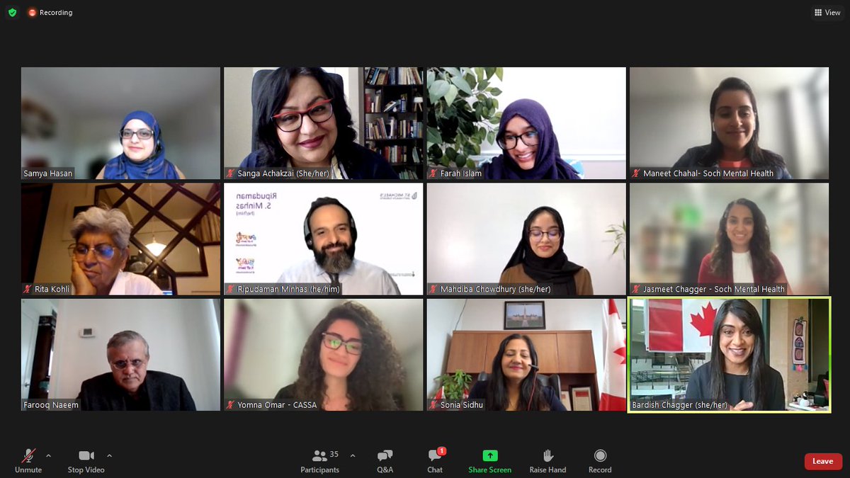 Honored and humbled to have delivered the opening remarks during CASSA's annual #southasian #hertigatemonth event on #mentalhealth among #southasians. Thrilled to have shared the virtual space with such champions and trailblazers doing great work in #mentalhealth !!!