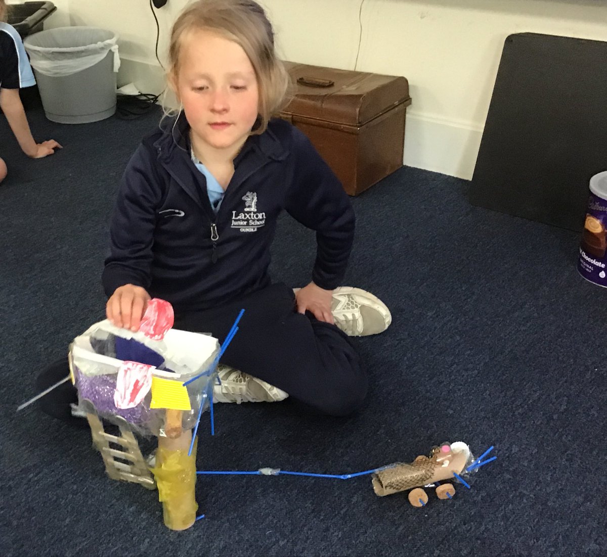 LaxtonJunior's tweet photo. #LJSReception have been inventing amazing machines for @noodleandtitch. Designing and building vehicles of all kinds to help them get to their moonpin Jubilee party on time! @canigoandplay #WeAreLJS #loveoflearning #joy #inventuring #childhood https://t.co/wO4FkscMWV