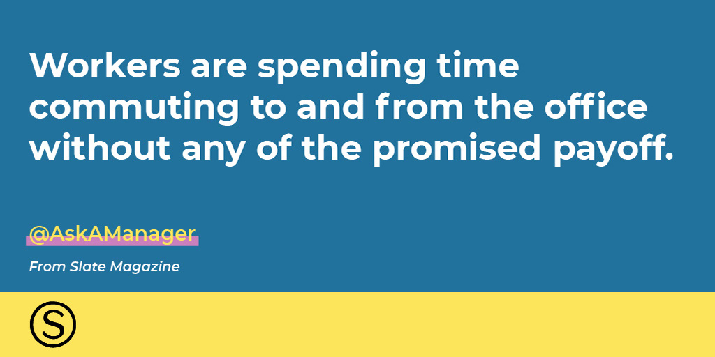 working_sandy's tweet photo. If you’re expecting your team to go into the office on a regular basis, make the commute worth it. https://t.co/D4nBSnR630 https://t.co/HsL31tQBJh