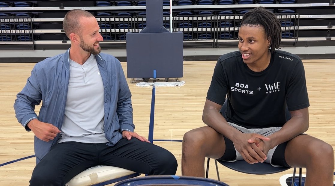 Great time breaking down film with former Colorado forward Jabari Walker this afternoon in Santa Barbara. Still just 19 years old, the 6-8 Walker had a strong showing at the NBA Combine averaging 14 PTS and 7 REBS over two games while shooting 40% from 3. Skilled and versatile.