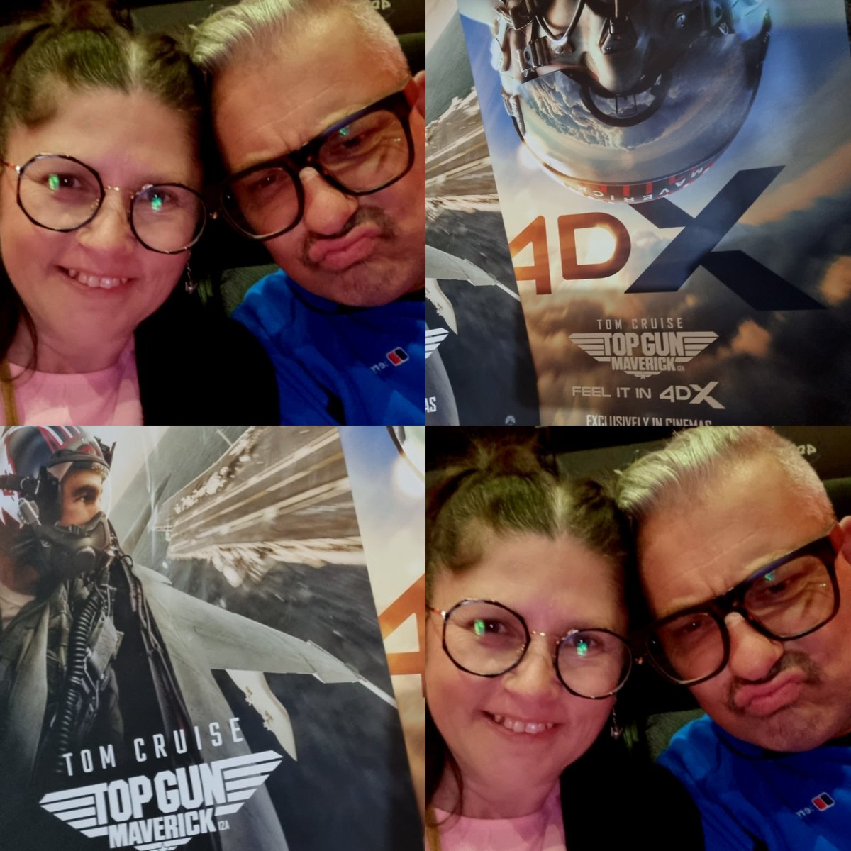 tinaowey's tweet photo. Brilliant film 😁, always a worry when they do a sequel to one of the classics, but wasn't disappointed 😃, watched it in 4dx wow, 🤣, even got 2 cool posters yey 🥰 recommended x #feelingblessed #cinema #cineworld4dx🎬 #topgunmaverick #cinemanight🎥 #feelingemotional #nostalgia https://t.co/g1rXpxAxVx
