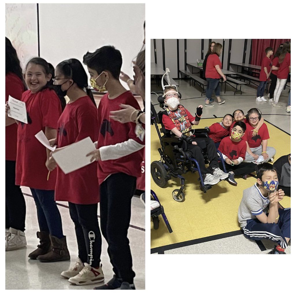 teach_withMrsV's tweet photo. How are my little ones already big enough to head off to junior high?! Ended the year celebrating our amazing 6th graders (and select 5th graders) as they journey onto their next adventure…junior high. You’re all going to do amazing! I miss you all already! #Room109Rocks ❤️ https://t.co/Fr372dbNHQ