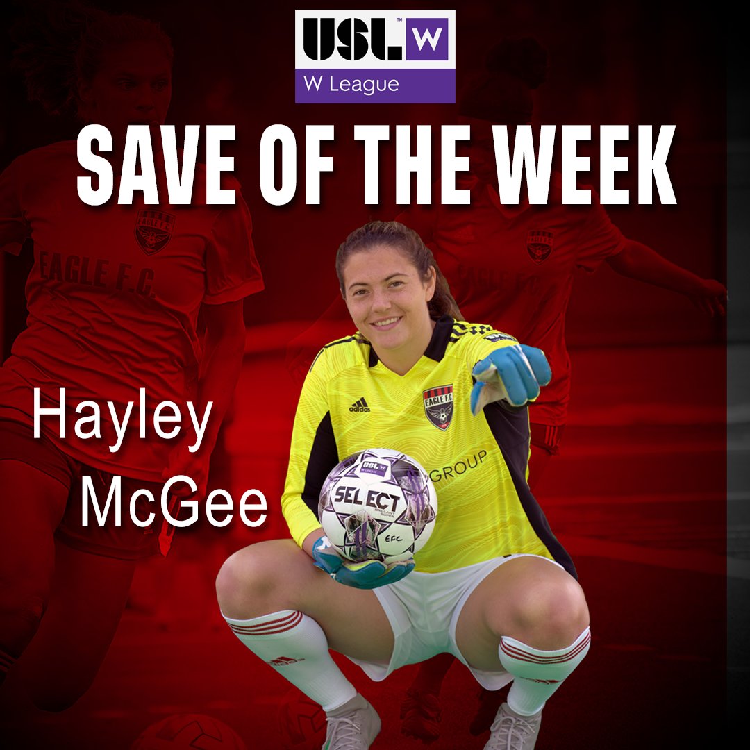 EagleFCWomen's tweet photo. Our very Hayley McGee was nominated for the @USLWLeague Save of The Week! Hayley had 13 Saves during the Season Opener against  Christos F.C.! 

Vote: https://t.co/oT3asVZzQj https://t.co/CZ4u7wBK8L