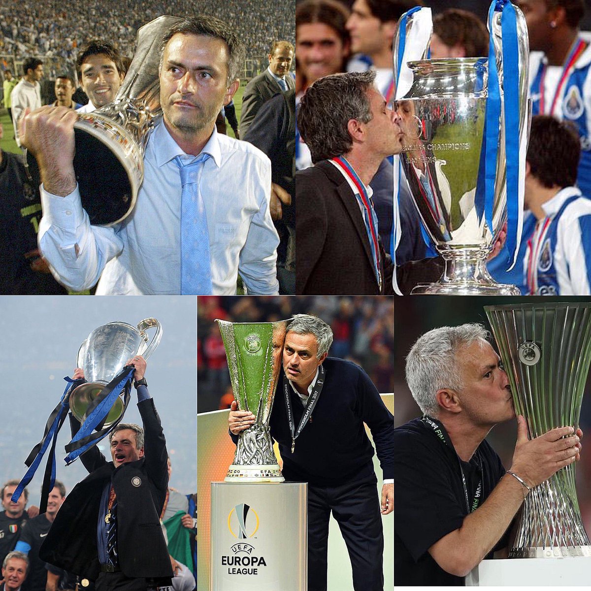 El Porto no ganaba la Champions hacía 17 años.
El Inter no ganaba la Champions hacía 45 años. 
El Man Utd no ganaba un títlo europeo hacía 9 años.
La Roma NUNCA había ganado un título europeo...

Hasta que llegó José Mourinho...