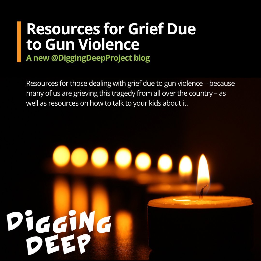 Our hearts are with those affected by the #ulvadeshooting in Texas yesterday, and are still with those in #buffalo as this news comes in less than two weeks after their heartbreak.

diggingdeep.org/resources-for-…

#endgunviolence #griefresources #getinvolved #bethechange