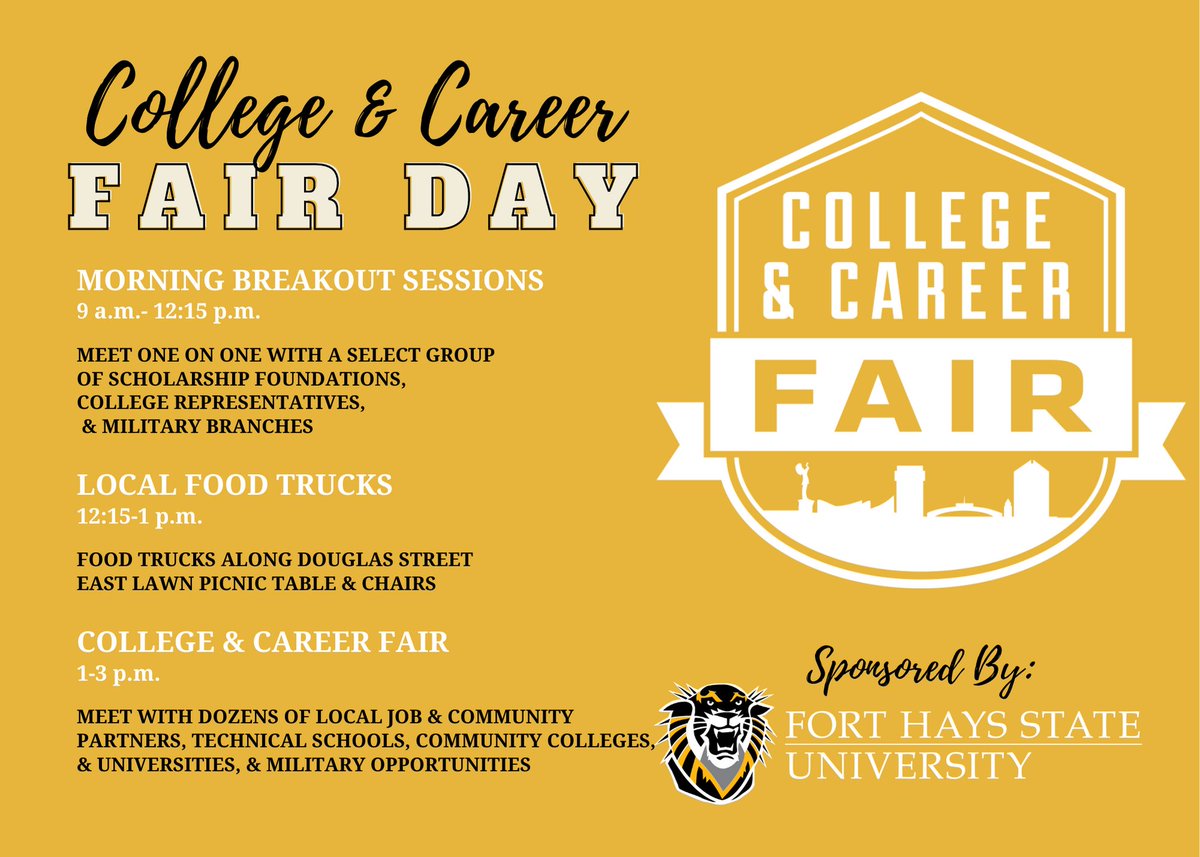 WichitaUSD259's tweet image. This is a great opportunity for 8th-12th grade students and families! Join us for College and Career Fair Day 9 a.m. to 3 p.m., Friday, June 3, at East High. Registration required at app.strivescan.com/registration