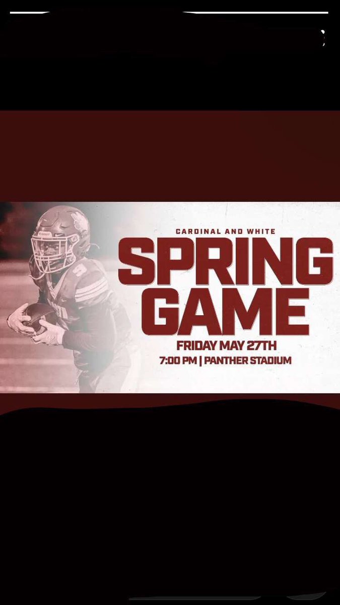 Everybody come out to are spring game this Friday