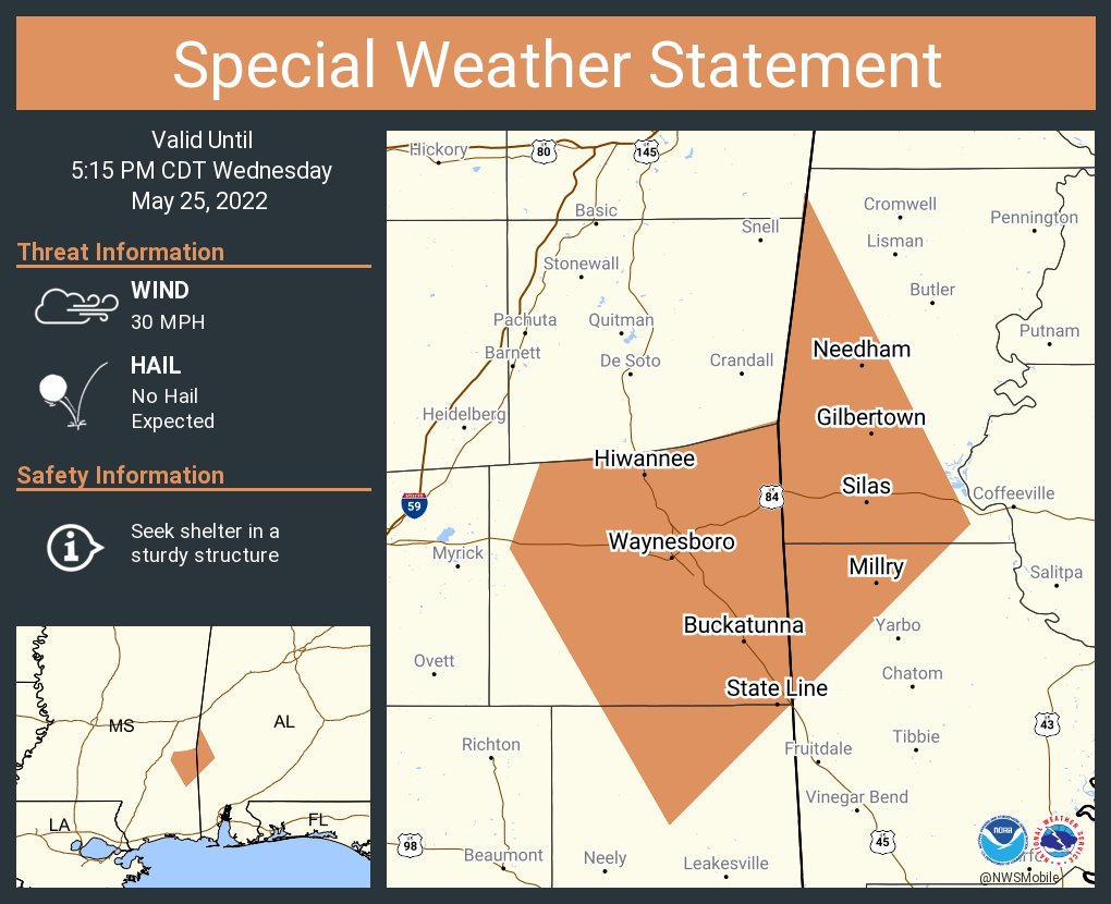 NWS Mobile on Twitter "A special weather statement has been issued for