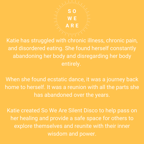 SoWeAre_SD's tweet photo. Meet our Founder @katieneary11 and learn why she started So We Are Silent Disco! https://t.co/V4gZZZfJJM