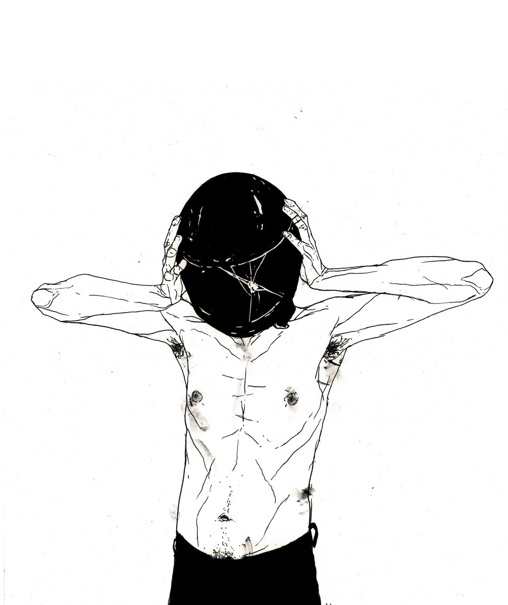 BAEL_ART's tweet photo. CRASH - Mixed Media #darkart #penandink #illustration https://t.co/ovzVJtdYVi