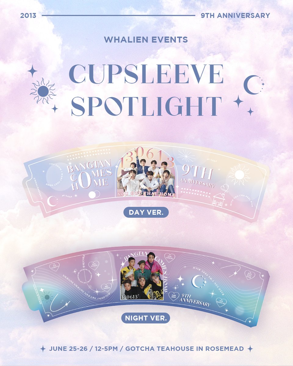 WhalienEvents's tweet photo. A closer look at the cup sleeve designs! We will be giving out one cup sleeve per drink which will be verified with your receipt! https://t.co/BuXnFvPsxQ