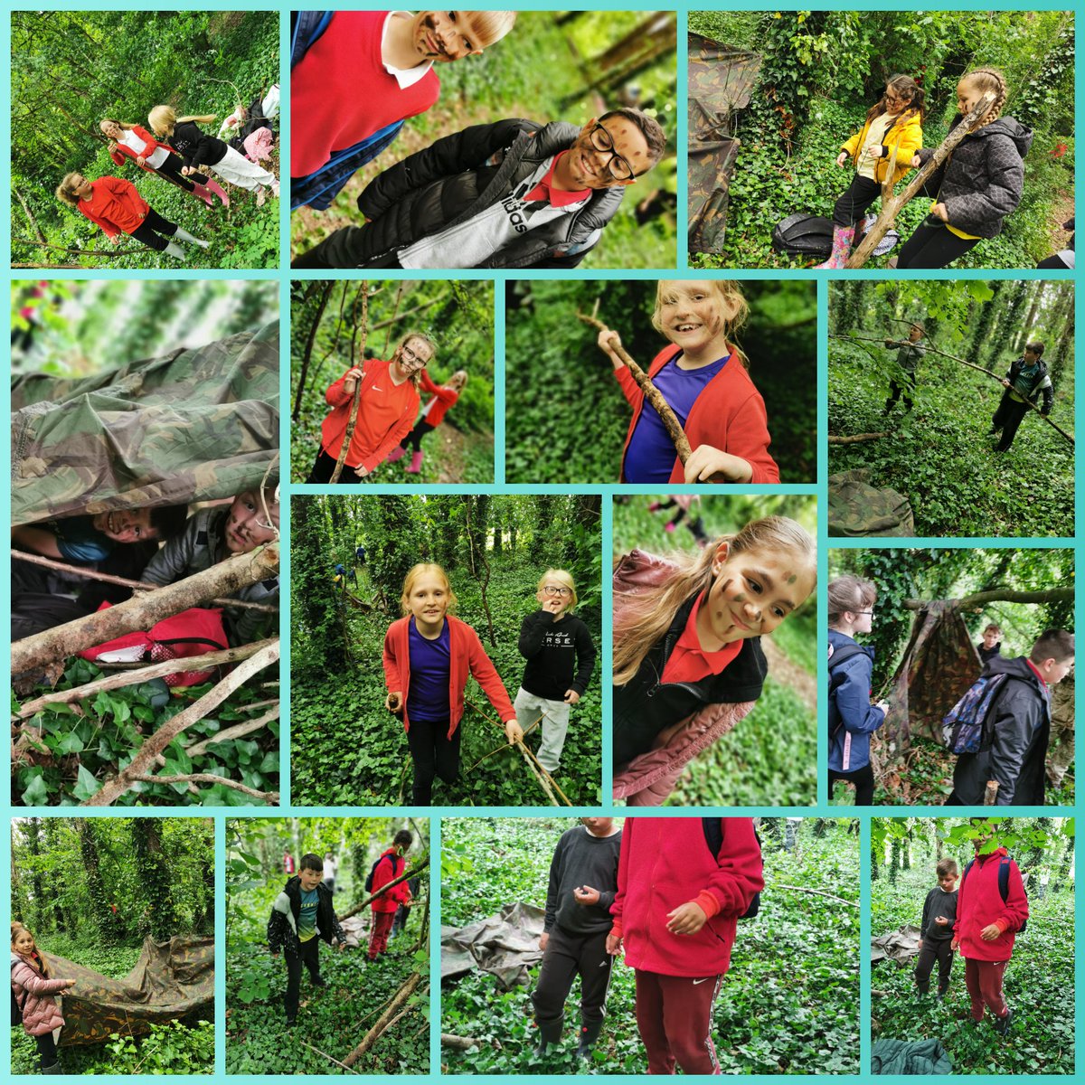 Harlech5class's tweet photo. Dosbarth Harlech have had a fabulous afternoon den building. They displayed fantastic team work and leadership skills while having lots of fun! Da I'awn dosbarth Harlech, and diolch to @Llanwern_High and @LlanwernCCF @LlanmartinPrim https://t.co/6M14xneSi8