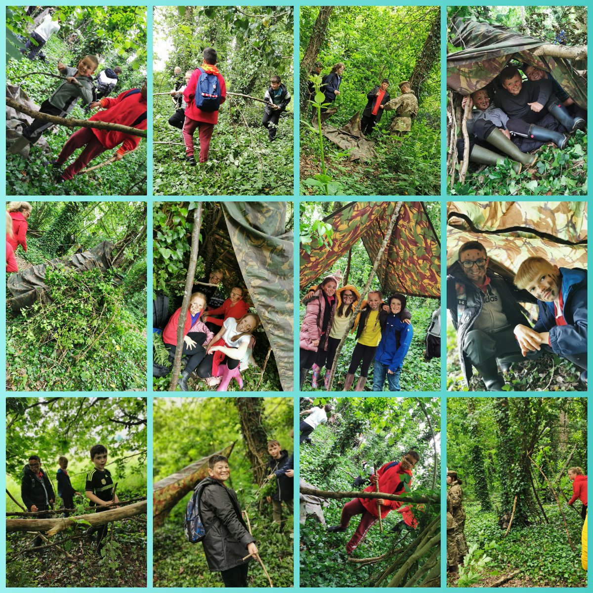 Harlech5class's tweet photo. Dosbarth Harlech have had a fabulous afternoon den building. They displayed fantastic team work and leadership skills while having lots of fun! Da I'awn dosbarth Harlech, and diolch to @Llanwern_High and @LlanwernCCF @LlanmartinPrim https://t.co/6M14xneSi8