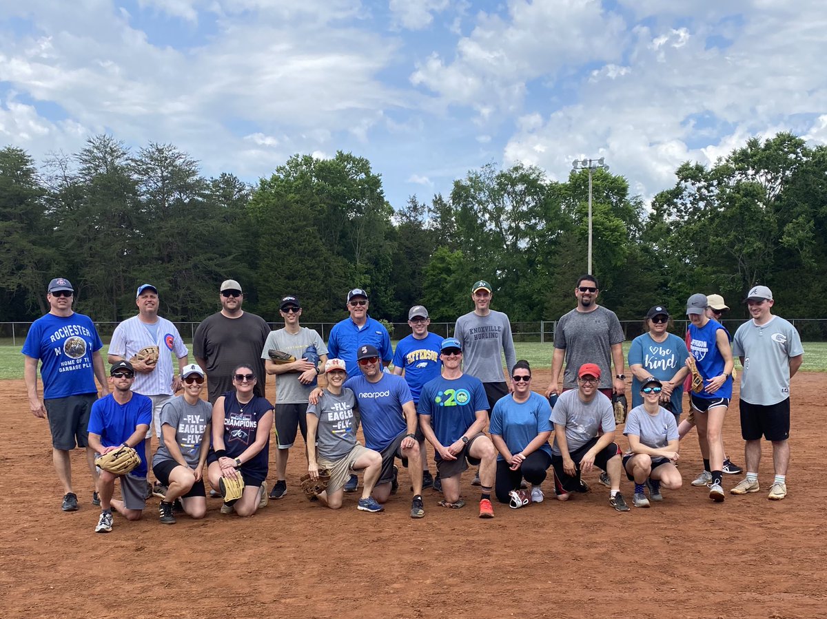 JMS_Eagles's tweet photo. Staff spent the afternoon on the softball field today! A fantastic way to spend time together before summer break! #PLCinAction #Collaboration https://t.co/XkQZGwkf5b